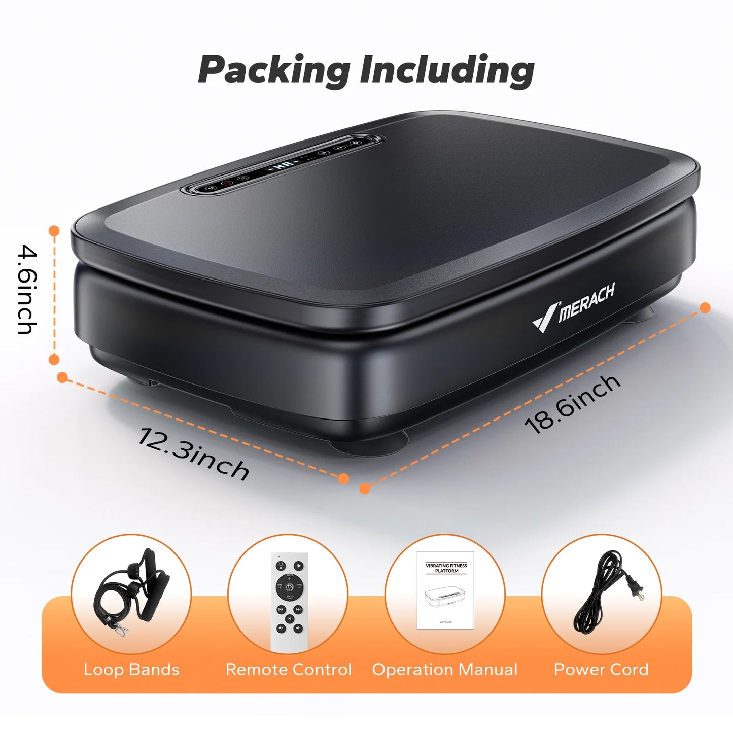 MERACH Vibration Plate Exercise Machine Vibration Plate for Lymphatic Drainage Relieve Pain Help Sleep Fat Burning & Weight Loss