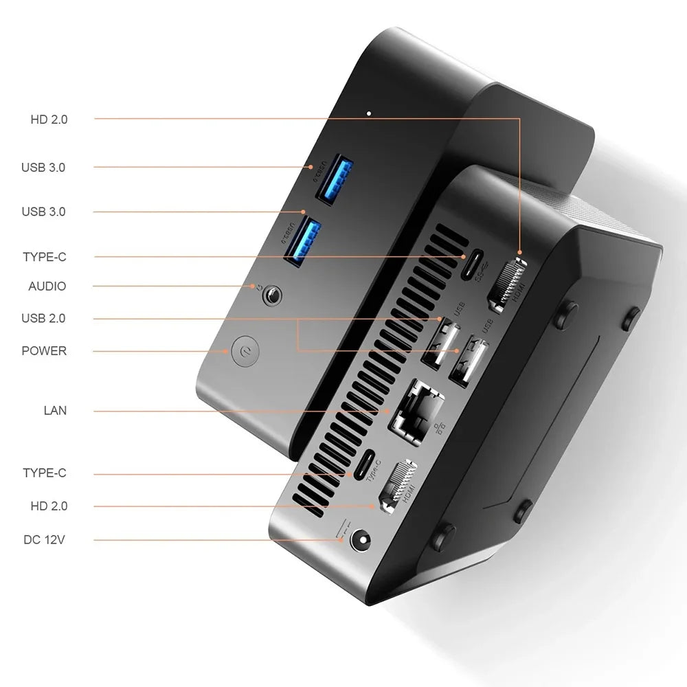 Gaming Mini PC Windows 11 Pro Intel Core i9 8950HK 16GB DDR4 1TB SSD WiFi6 M.2 UHD Graphics 1000Mbps Portable Mini PC Desktop