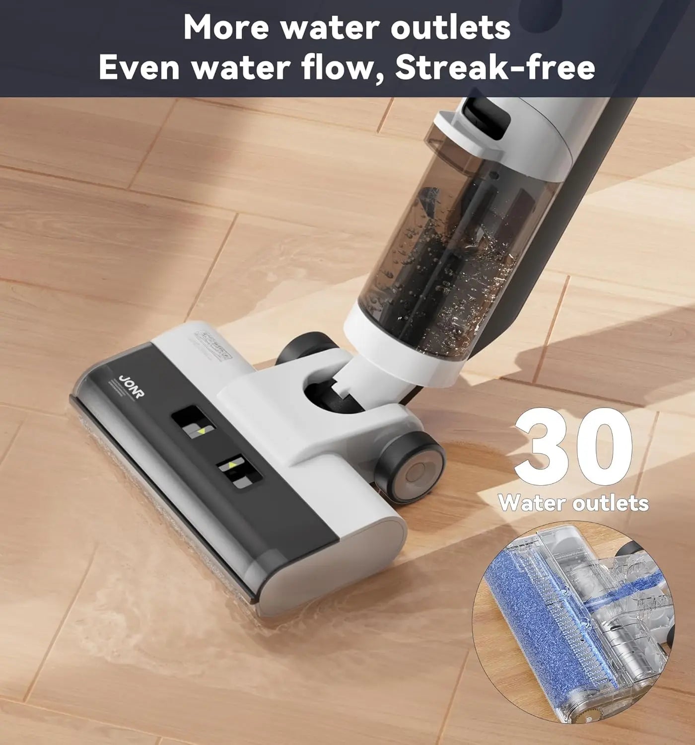 Wet Dry Vacuum Cleaner,Cordless Floor Cleaning Suitable for Combination of Hard Floor Vacuum Cleaner and Mop,one click