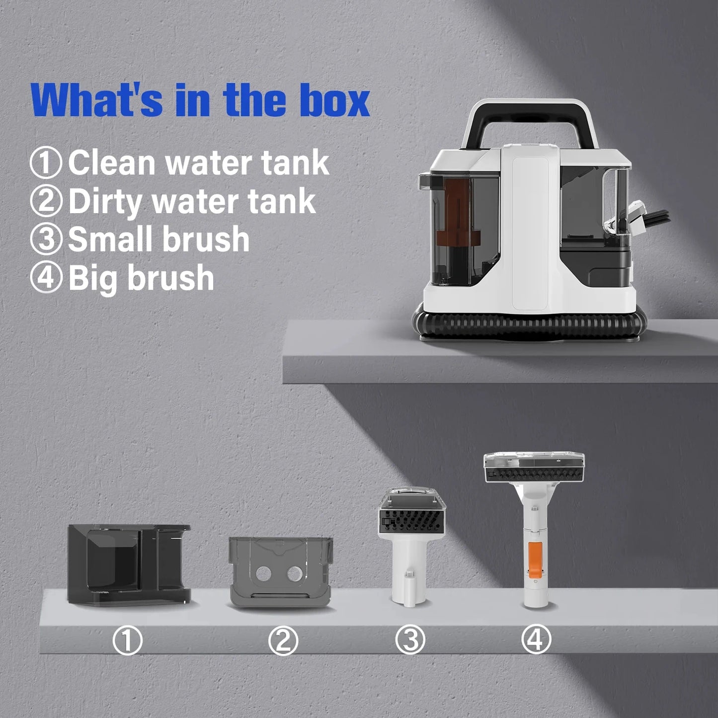 OMESER Spot Cleaner Vacuum Cleaner Handheld Carpet Cleaner 15Kpa 450W/750W Spray Suction Integrated Machine Clean Machine