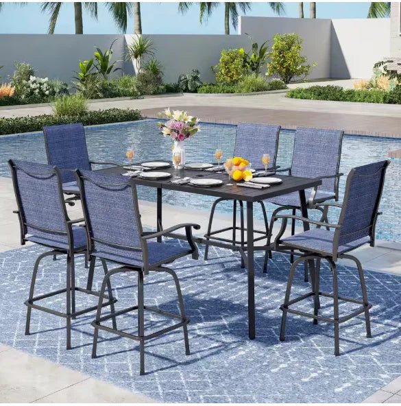 Outdoor Patio Dining Set,Perfect for having dinner or party with your closest family and friends plus yourself.