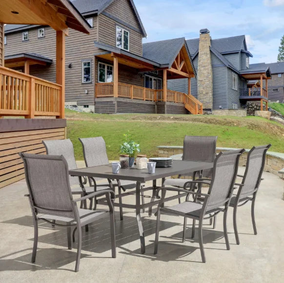 Outdoor Patio Dining Set,Perfect for having dinner or party with your closest family and friends plus yourself.