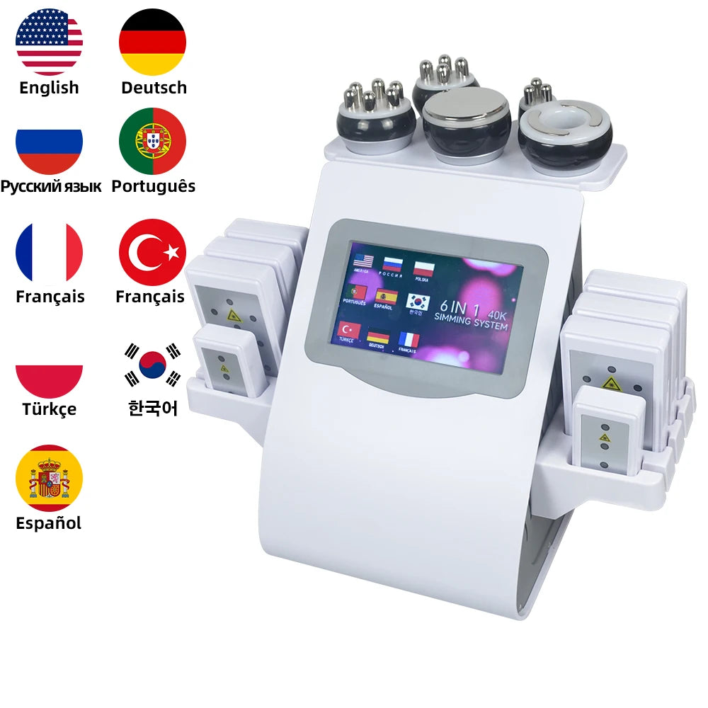 Skinterest 6in1 KIM 8 40K Vacuum Therapy Cavitation Vibrating Massager Weight Loss Sculpting Machine(Fast Shipping)