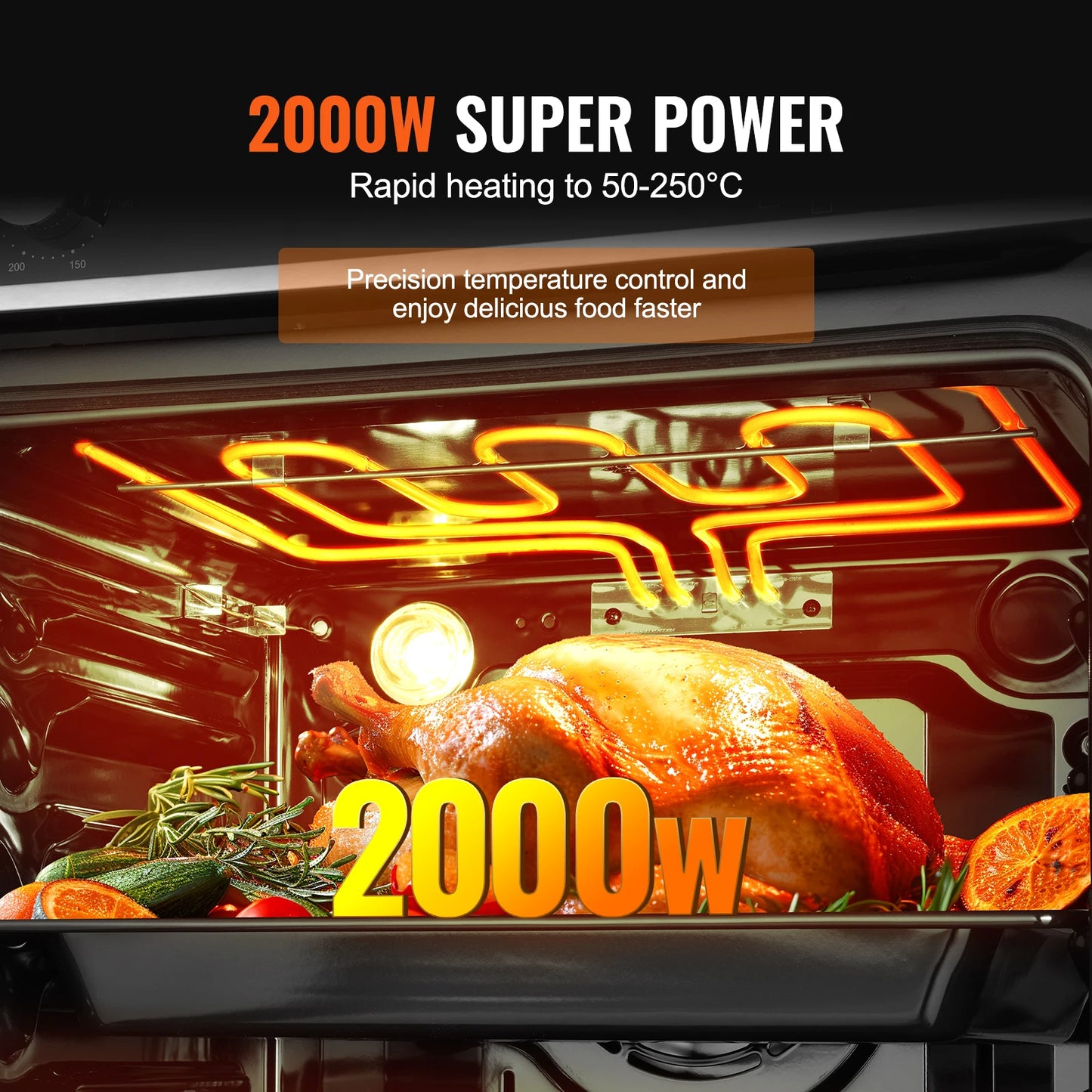 SucceBuy 2000W 3550W Single Wall Oven Electric Built-in Wall Oven 6Cooking Functions with Timer Baking Rack and Tray for Kitchen