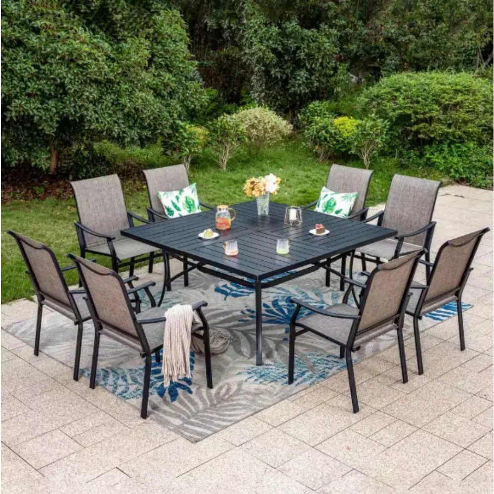 Outdoor Patio Dining Set,Perfect for having dinner or party with your closest family and friends plus yourself.