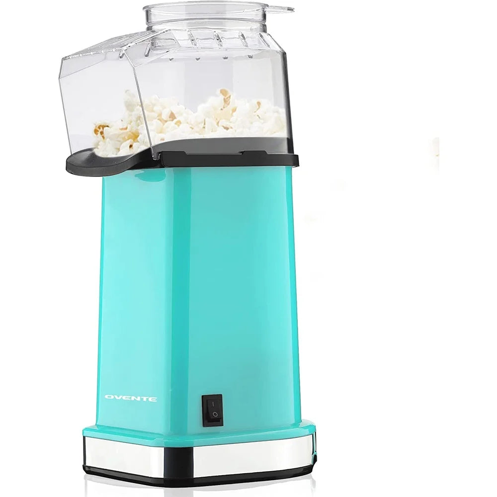 Hot Air Popcorn Maker 16-Cup Capacity Easy Clean Healthy Snack Turbine Design Detachable Measuring Cup Compact Kitchen Appliance