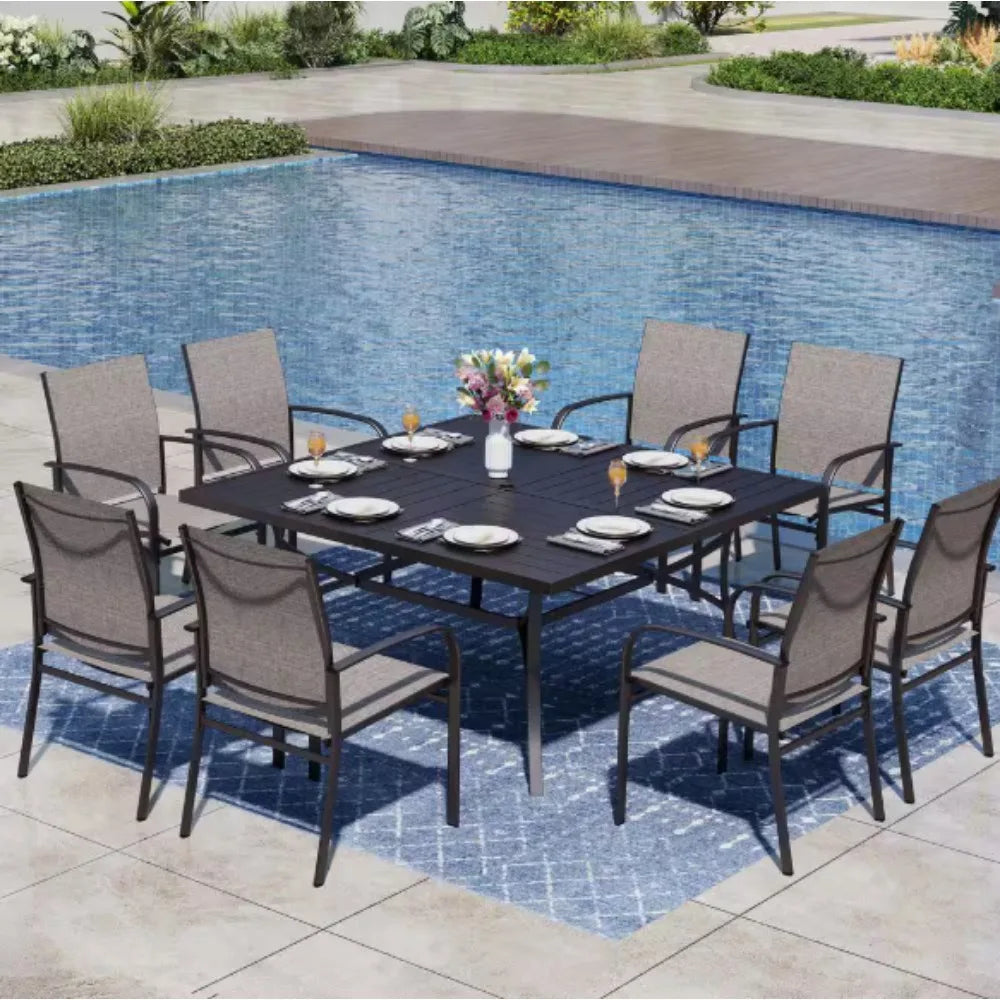 Outdoor Patio Dining Set,Perfect for having dinner or party with your closest family and friends plus yourself.