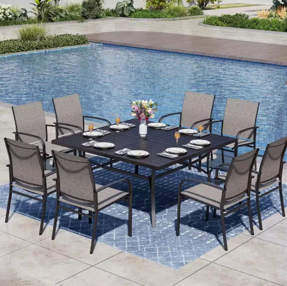 Outdoor Patio Dining Set,Perfect for having dinner or party with your closest family and friends plus yourself.