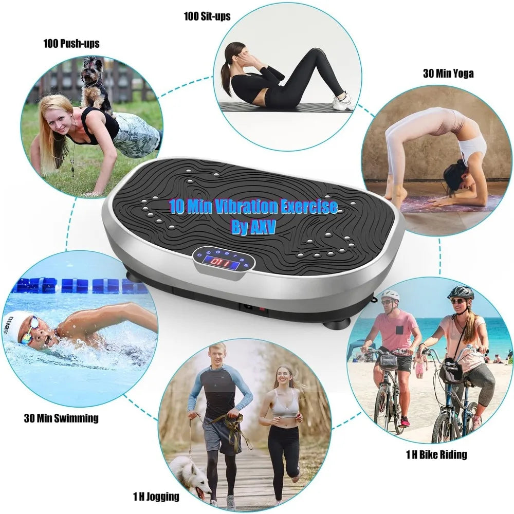 Vibration Plate Exercise Machine Whole Body Workout Power Vibrate Fitness Platform Vibrating Machine Exercise Board for Weight