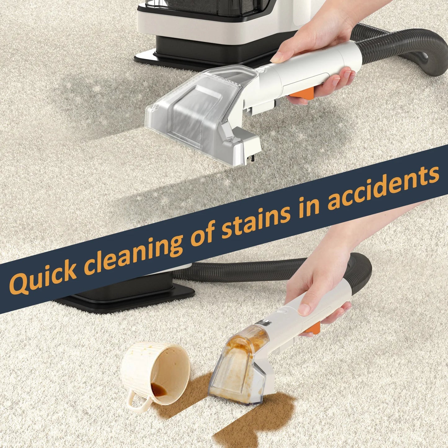 OMESER Spot Cleaner Vacuum Cleaner Handheld Carpet Cleaner 15Kpa 450W/750W Spray Suction Integrated Machine Clean Machine