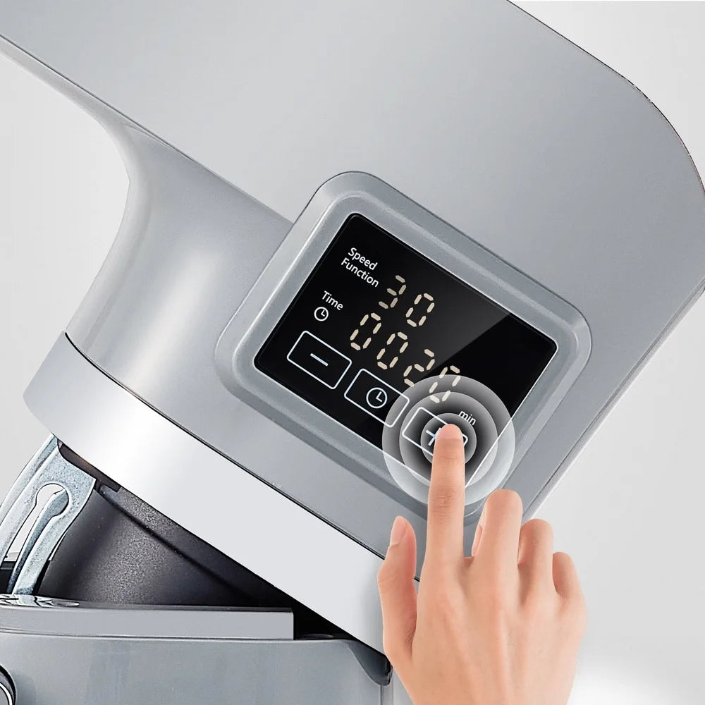 5.8 Qt Stand Mixer with Stainless Steel Bowl Beater Hook Whisk LCD Control 660W Pure Copper Motor Kitchen Baking Mixer