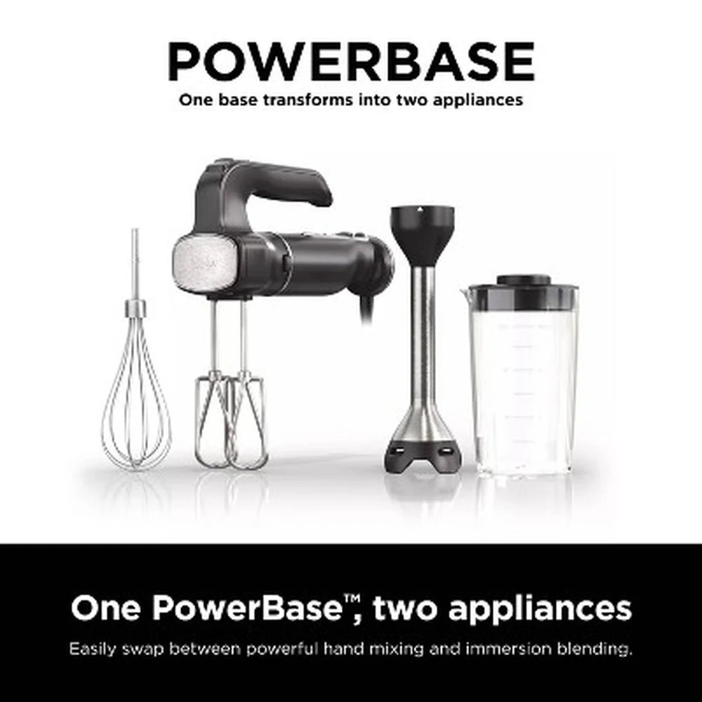 Power Mixer System Hand Blender Hand Mixer Combo 3-Cup Blending Vessel 5 Speeds 750-Watt Immersion Blender Kitchen Tool