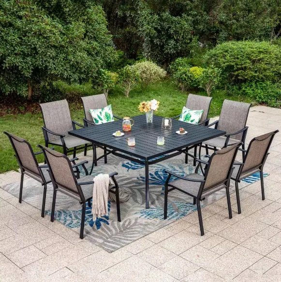 Outdoor Patio Dining Set,Perfect for having dinner or party with your closest family and friends plus yourself.