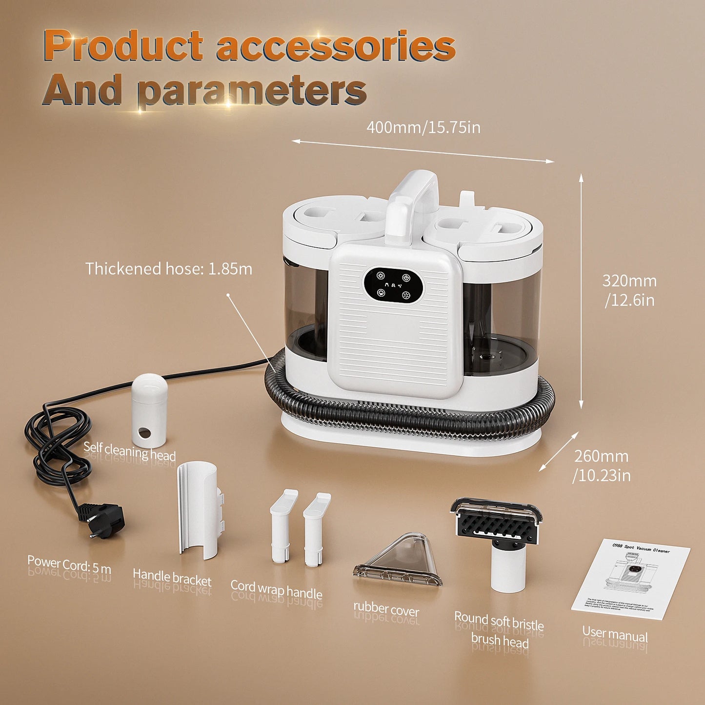 OMESER C988 Steam Spot Cleaner 15kpa 1650w Vacuum Cleaner Spray Suction Integrated Handheld Cleaning Carpet Cleaner Machine