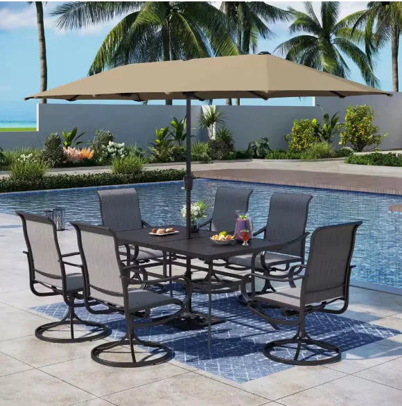 Outdoor Patio Dining Set,Perfect for having dinner or party with your closest family and friends plus yourself.