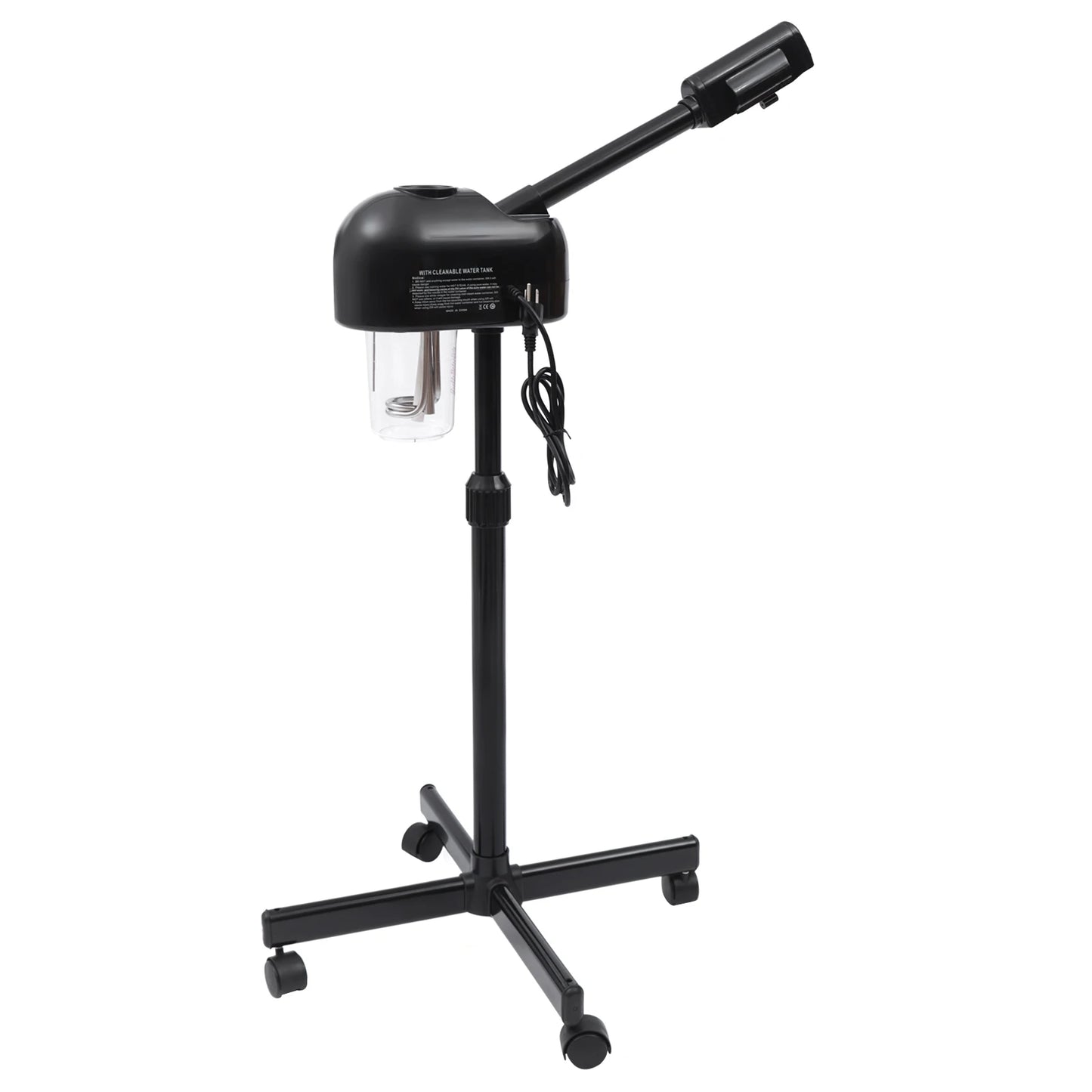 Facial Steamer for Esthetician Deep Cleaning Face Steamer for Facial with Hot Mist, Rolling Wheels & 360° Rotatable Spa