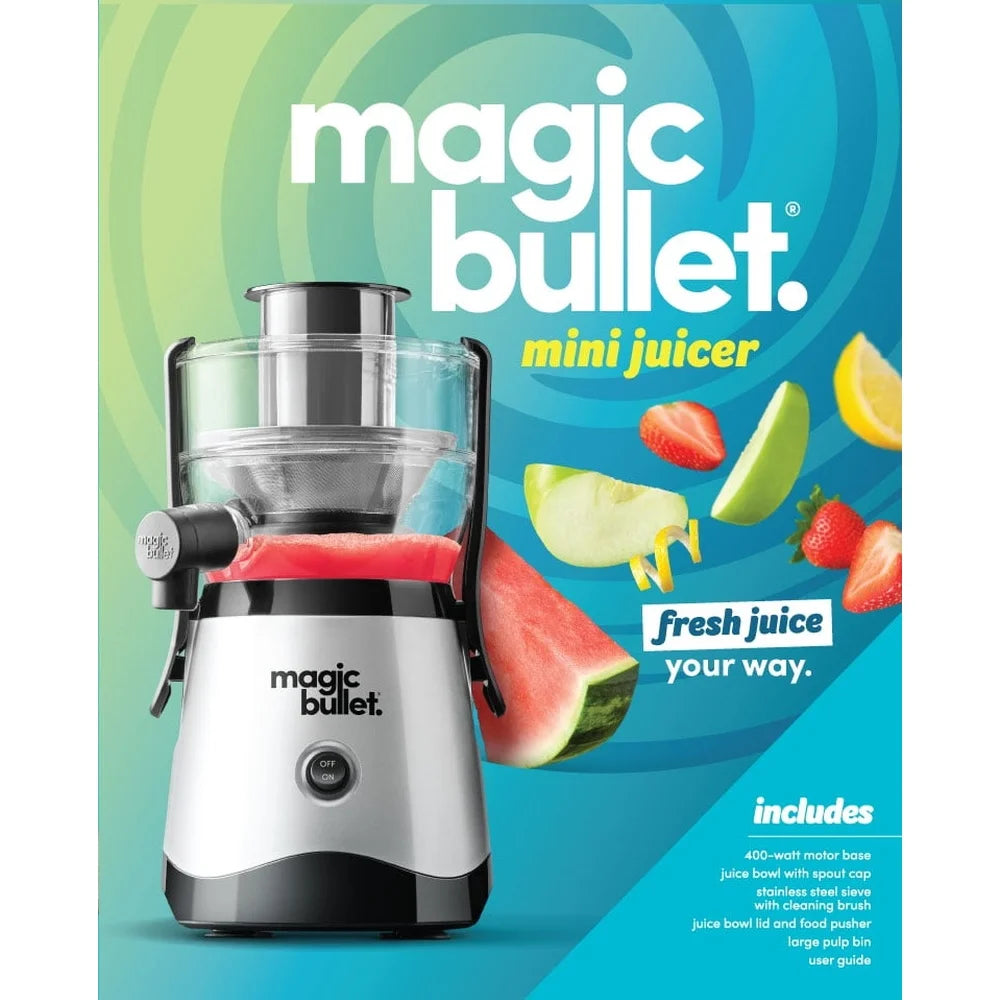 Compact 400W Mini Juicer Efficient Fruit Vegetable Extractor Easy Clean Dishwasher Safe 2 Inch Feed Chute Kitchen Appliance
