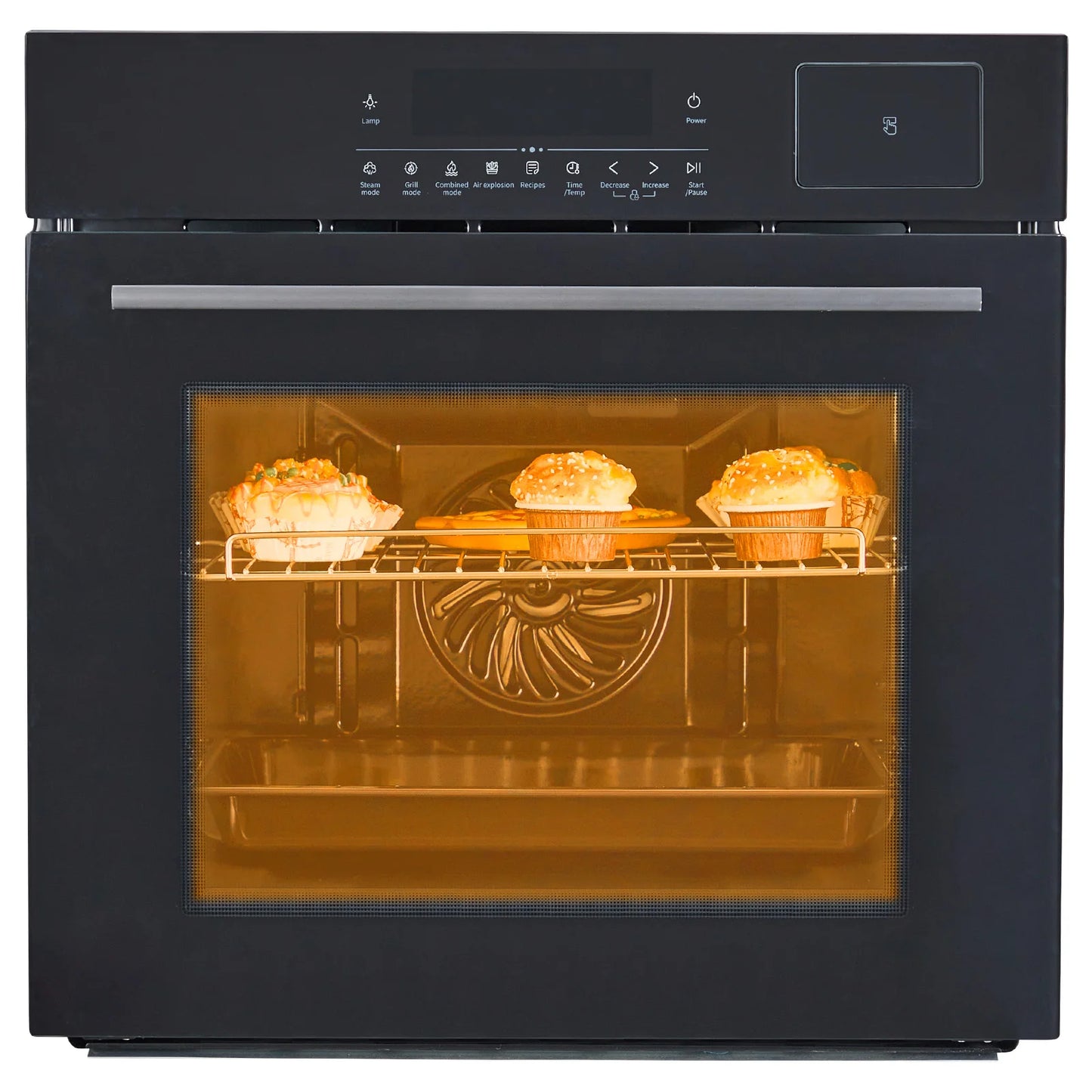 24" Single Wall Oven 2.5 Cu.ft Built-in Timer Convection Electric Wall Oven with 8 Baking Modes 3000W 240V 3D Surround Heating