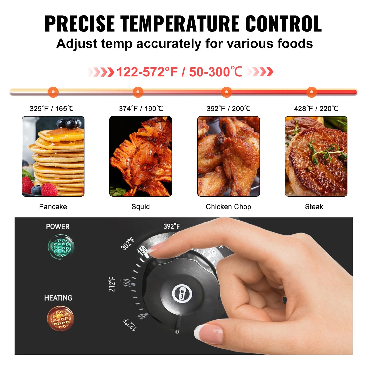 SucceBuy 21" Electric Countertop Griddle Electric Flat Top Grill Stainless Steel Teppanyaki Grill w/Non Stick Iron Cooking Plate