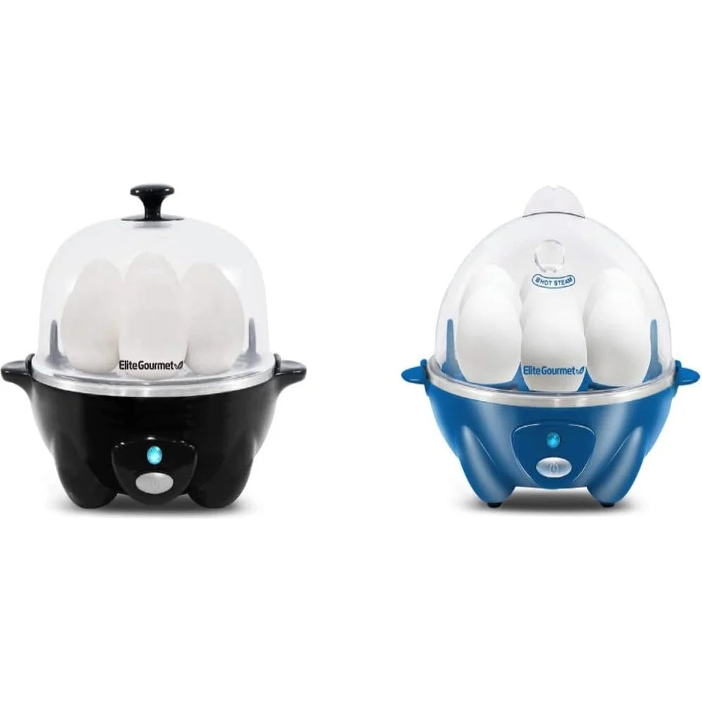 Rapid Egg Cooker 7 Egg Capacity Easy Peel Timer Auto Shut Off Electric Kitchen Appliance with Poaching Tray Measuring Cup