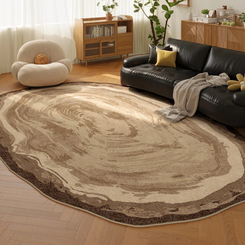 Irregular Shapes Rugs for Bedroom Light Luxury Living Room Decoration Carpet Thick Anti-slip Lounge Mat Fluffy Plush Bedside Rug