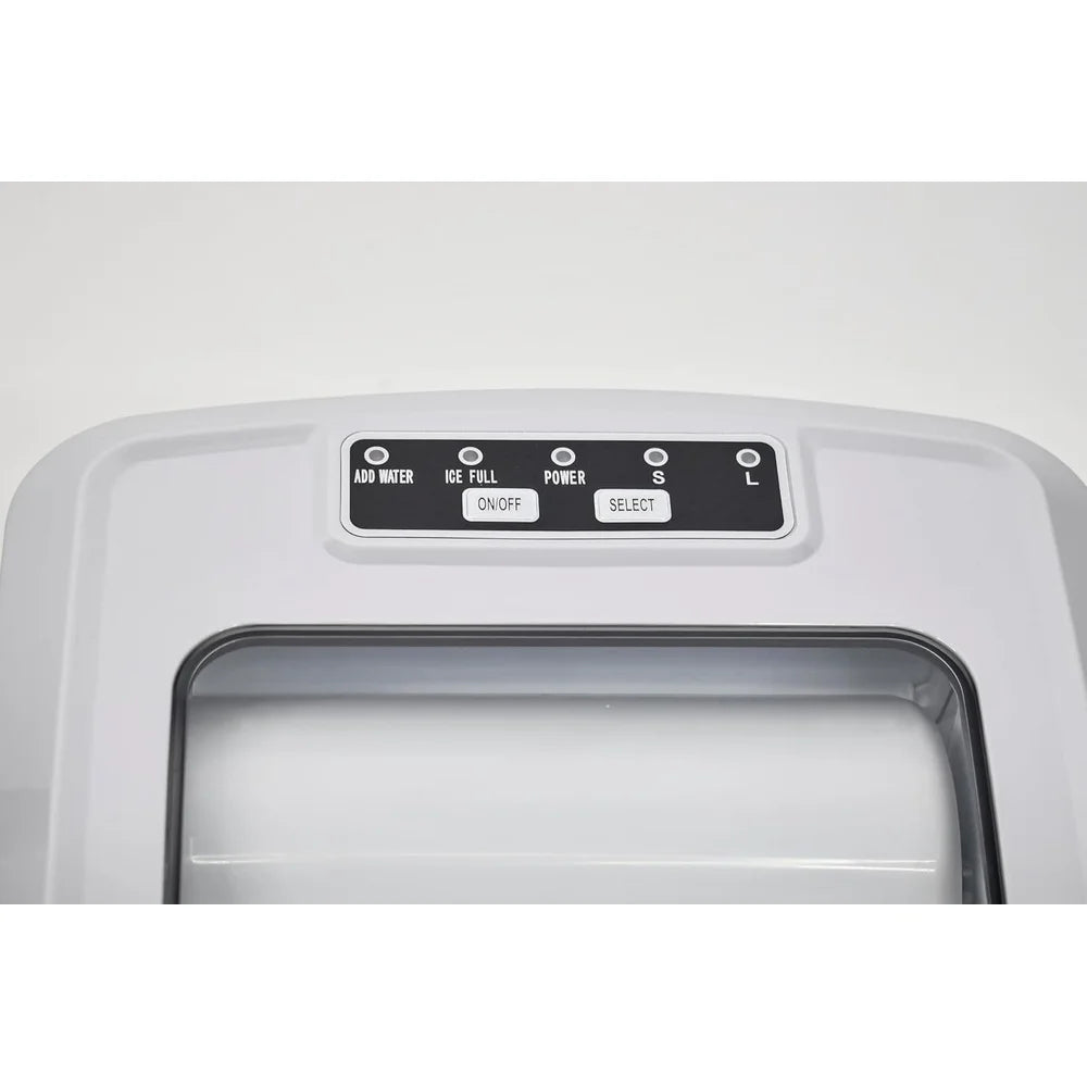 Compact Ice Maker 26 lbs Countertop Machine 1000W Instant Bullet Ice Production Kitchen Appliance EFIC118-SILVER-KL
