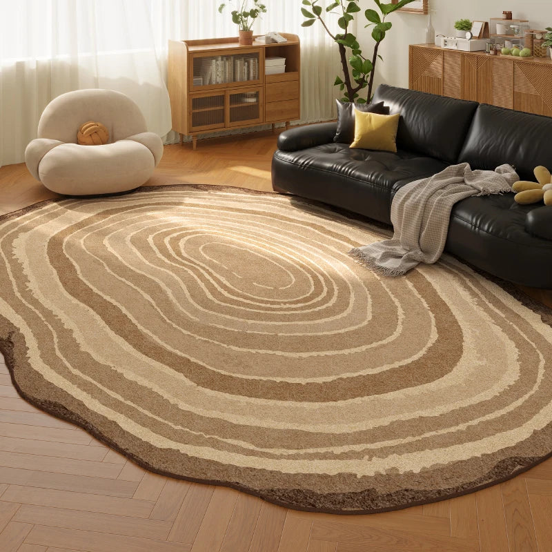 Irregular Shapes Rugs for Bedroom Light Luxury Living Room Decoration Carpet Thick Anti-slip Lounge Mat Fluffy Plush Bedside Rug