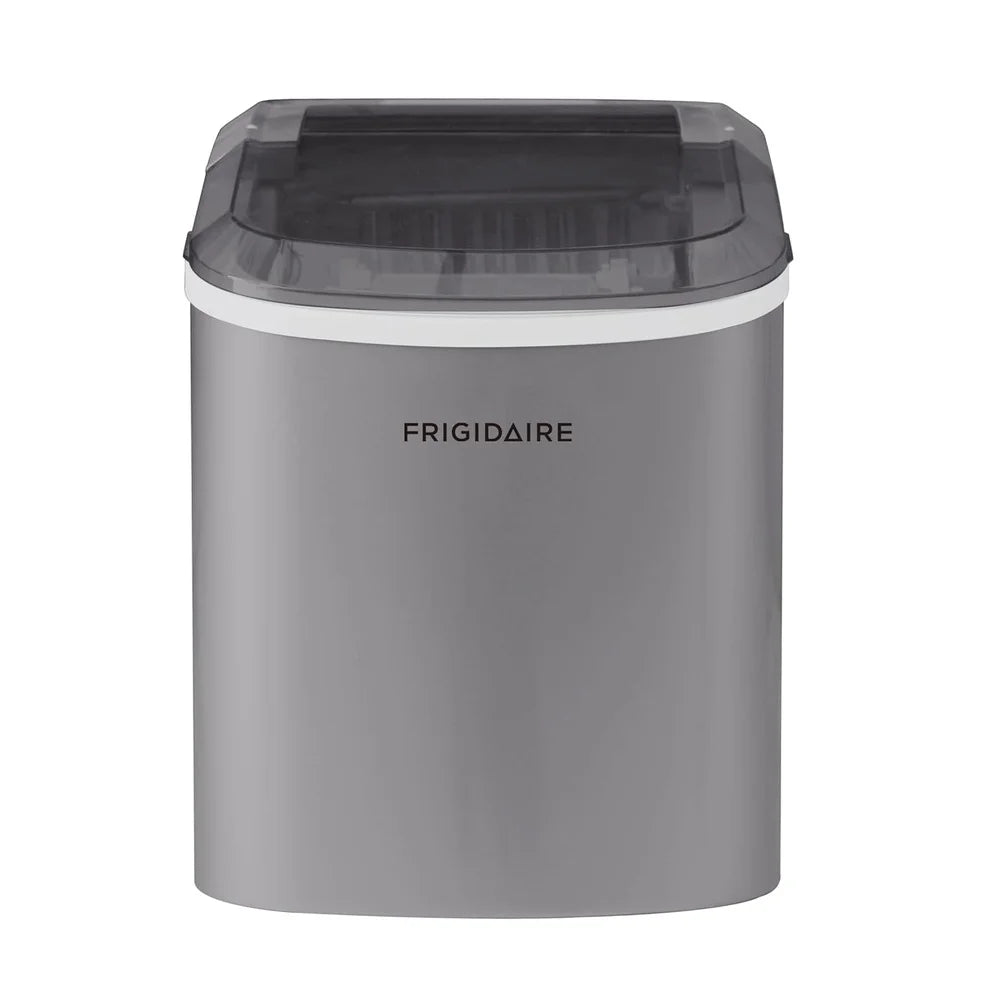 Compact Ice Maker 26 lbs Countertop Machine 1000W Instant Bullet Ice Production Kitchen Appliance EFIC118-SILVER-KL