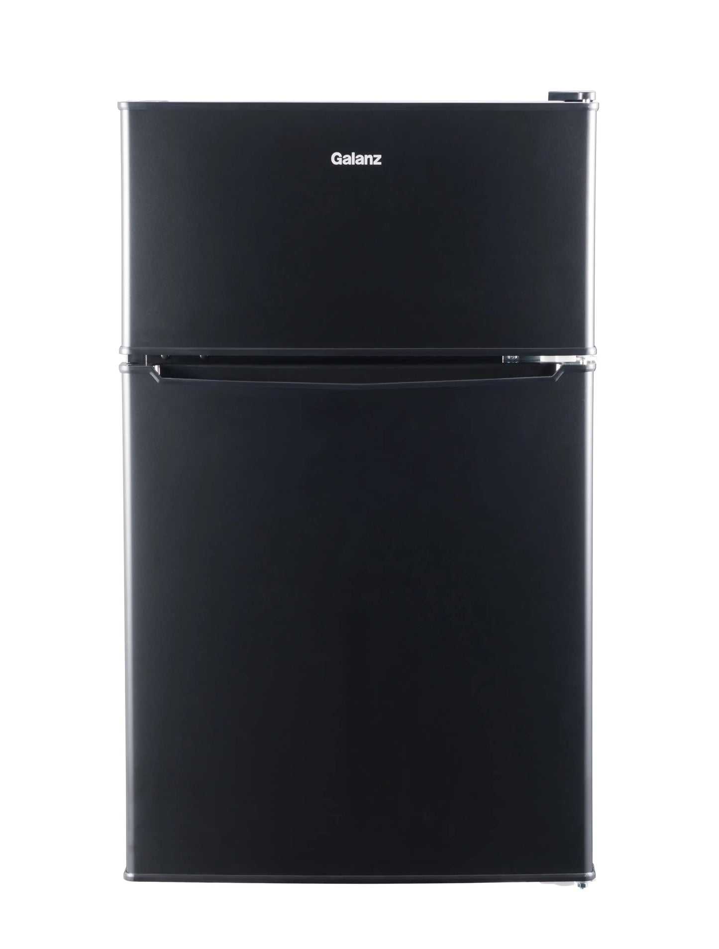 Galanz 3.1 Cu ft Two Door Mini Fridge with Freezer, Stainless, Estar, New