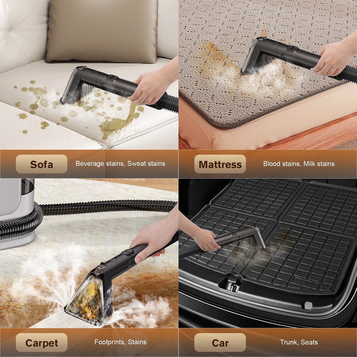 OMESER C988 Steam Spot Cleaner 15kpa 1650w Vacuum Cleaner Spray Suction Integrated Handheld Cleaning Carpet Cleaner Machine