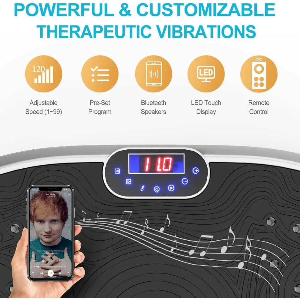 Vibration Plate Exercise Machine Whole Body Workout Power Vibrate Fitness Platform Vibrating Machine Exercise Board for Weight