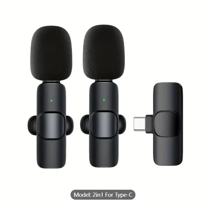 Professional Wireless Lavalier Microphone For Smart Phones Laptops Wireless Omnidirectional Condenser Recording Microphone For I