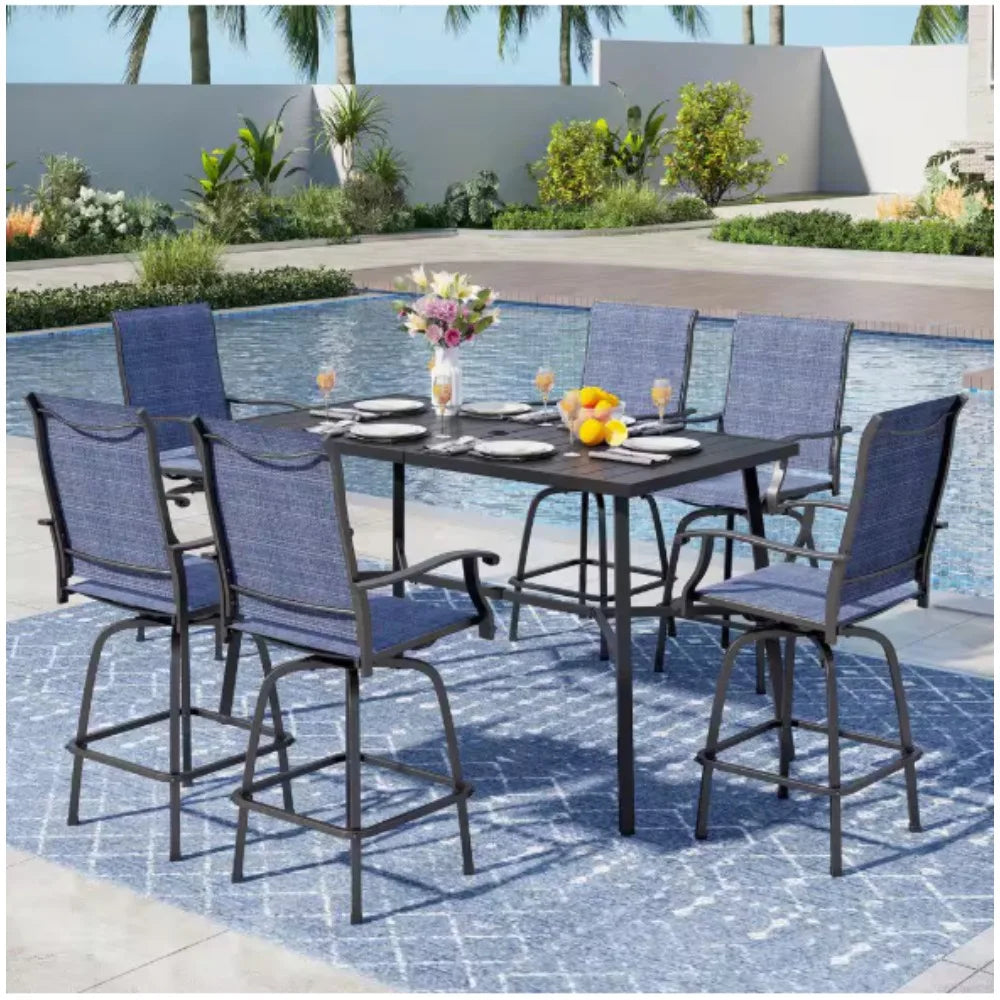Outdoor Patio Dining Set,Perfect for having dinner or party with your closest family and friends plus yourself.