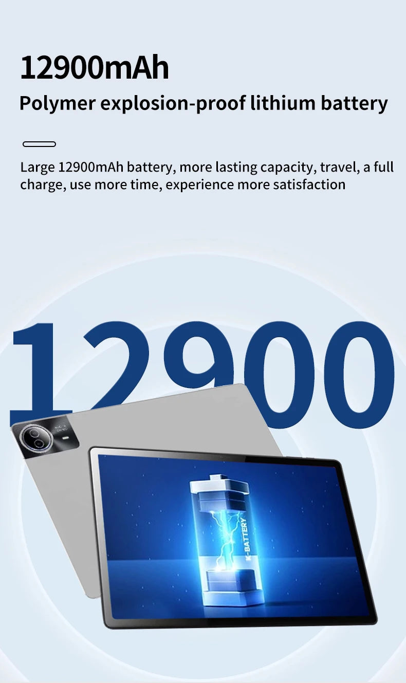 2025 New Arrival 14 Inch 10 Core Tablet Android 13 Google Play Dual 4G/5G Network GPS Bluetooth WiFi Tablets 20GB RAM 1TB ROM