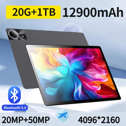 5G 2025 Global Version Tablet 14 Inch 4096×2160 HD 20G Ram 1TB Rom 12900mAh  Android 13.0 Wifi Dual SIM Card Network Full screen