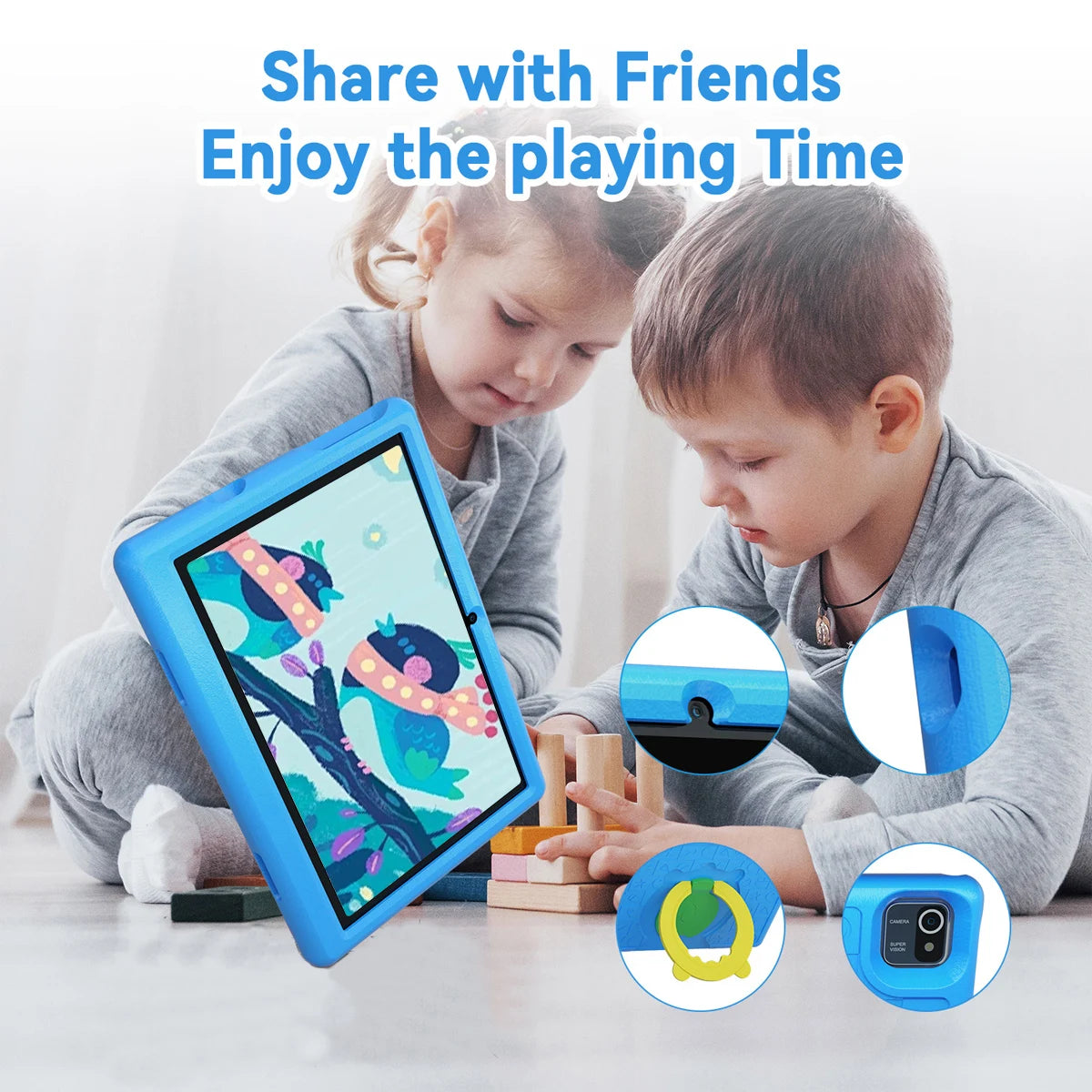 KT1006 10.1 Inch Kids Tablet 6GB RAM+64GB ROM+128GB SD Expand 5000mAh HD Dual Camera With Parenal Control Toy Gift for Children