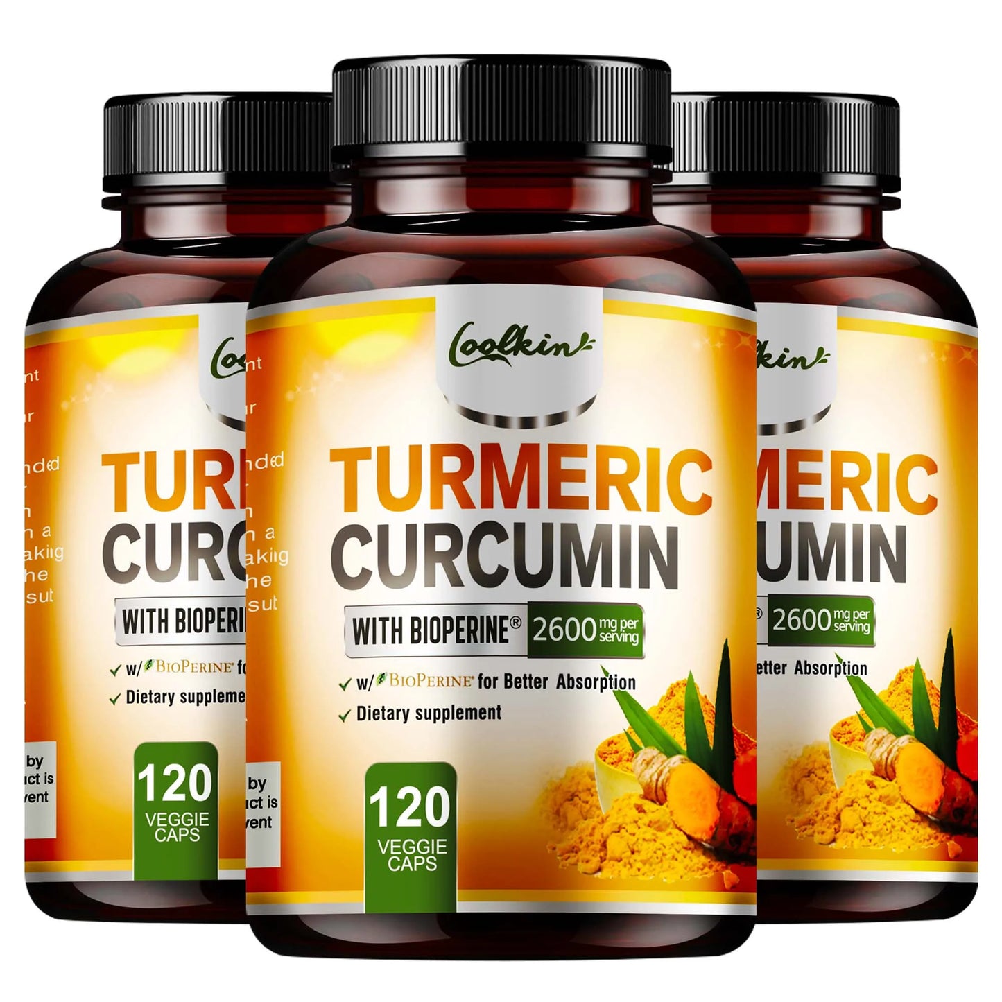 Turmeric Curcumin - 95% Curcumin & Bioperine - Highly Absorbable Turmeric Supplement, Joint & Digestion Health - 120 Capsules