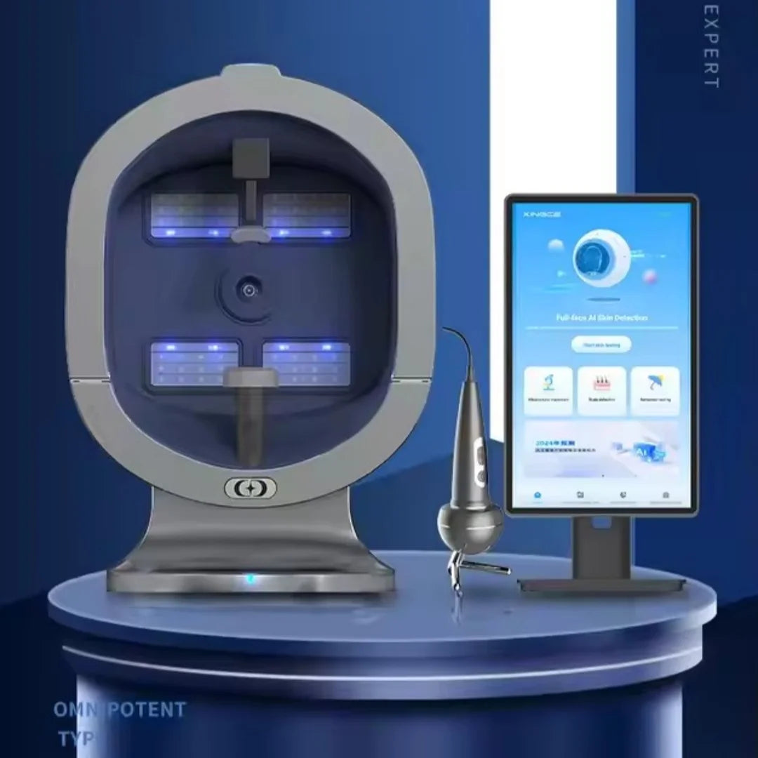 3D AI facial skin analyzer for hair diagnosis and professional analysis with 8-spectral beauty salon equipment