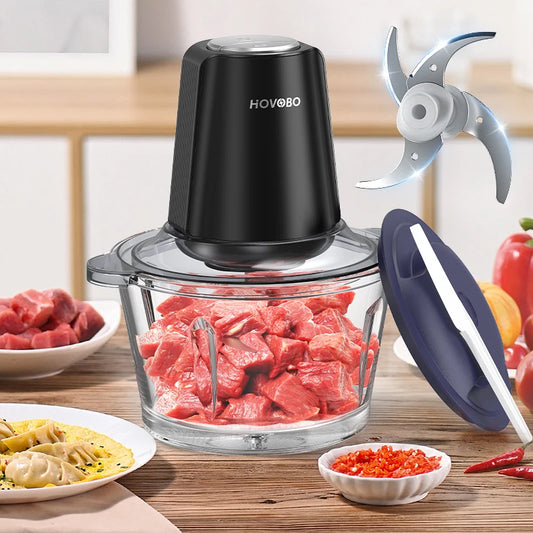 Food Processor Electric Meat Grinder 500W Food Chopper 2 Speed for Vegetable Kitchen Cutter Medium Super Chopping Grinding