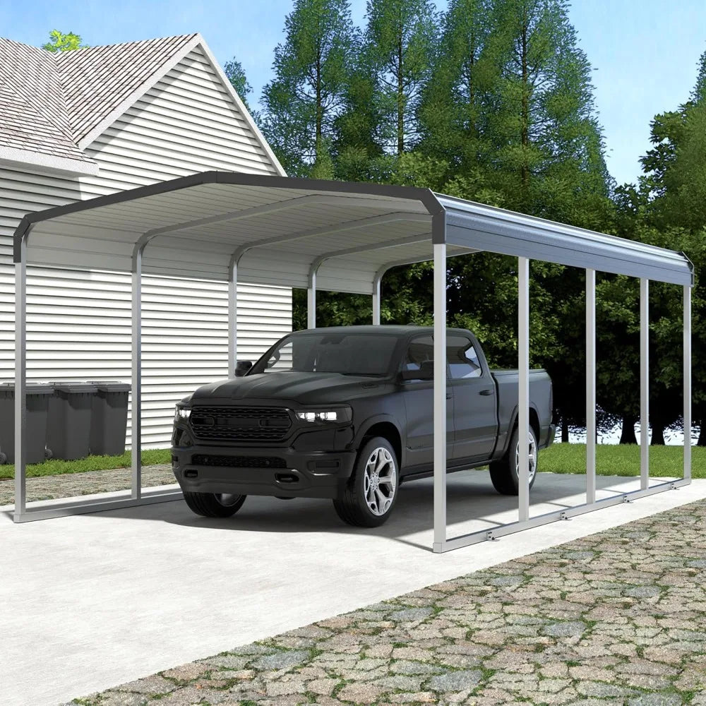 12x20 FT Metal Carport, Heavy Duty Carport Canopy with Galvanized Steel Frame and Roof, Outdoor Storage Shed, Car Tent Garage S