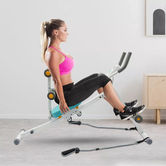 2-in-1 Abdominal Fitness Supine Board, Body Shaper Gym Fitness Equipment, 4 Strength Levels, Double Spring Assist, 330lbs