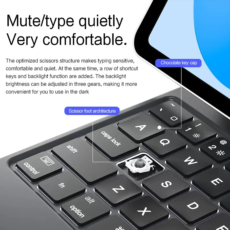 Magic Keyboard For iPad 10th generation 2022 2023 2024 ipad10 10 Magnetic Smart Folio Cover Case Backlight Touchpad Multi-touch