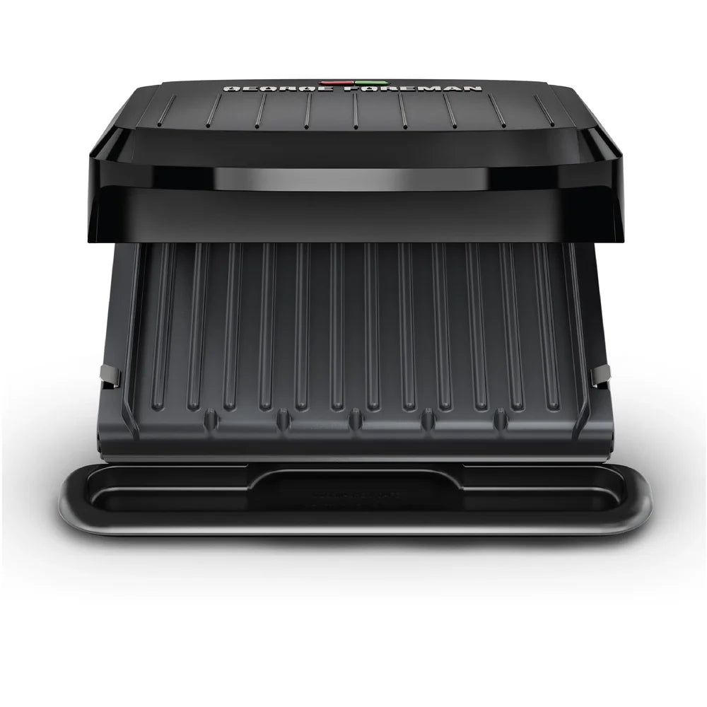 4 Serving Non Stick Grill Panini Maker Removable Dishwasher Safe Plates Easy Clean Durable Plastic Housing Embedded Heating