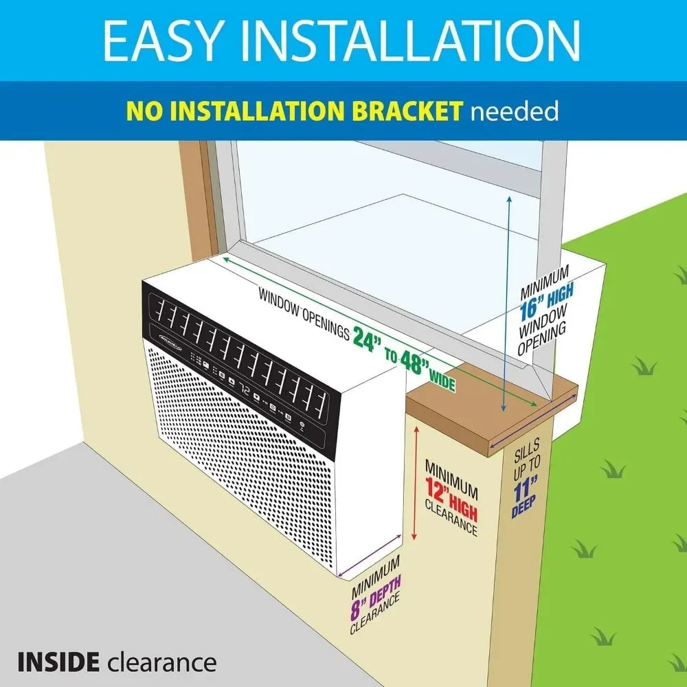 Exclusive 8,000 BTU With WiFi Over the Sill Air Conditioner, Class of its Own for Safety and Whisper Quiet, Along