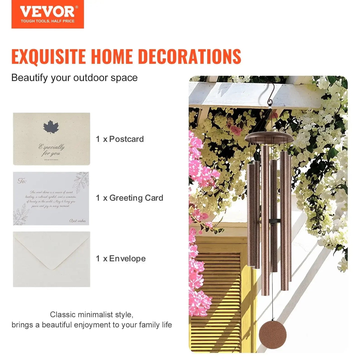 Wind Chimes for Outside 50-Inch Aluminum Memorial Deep Tone Wind Chimes