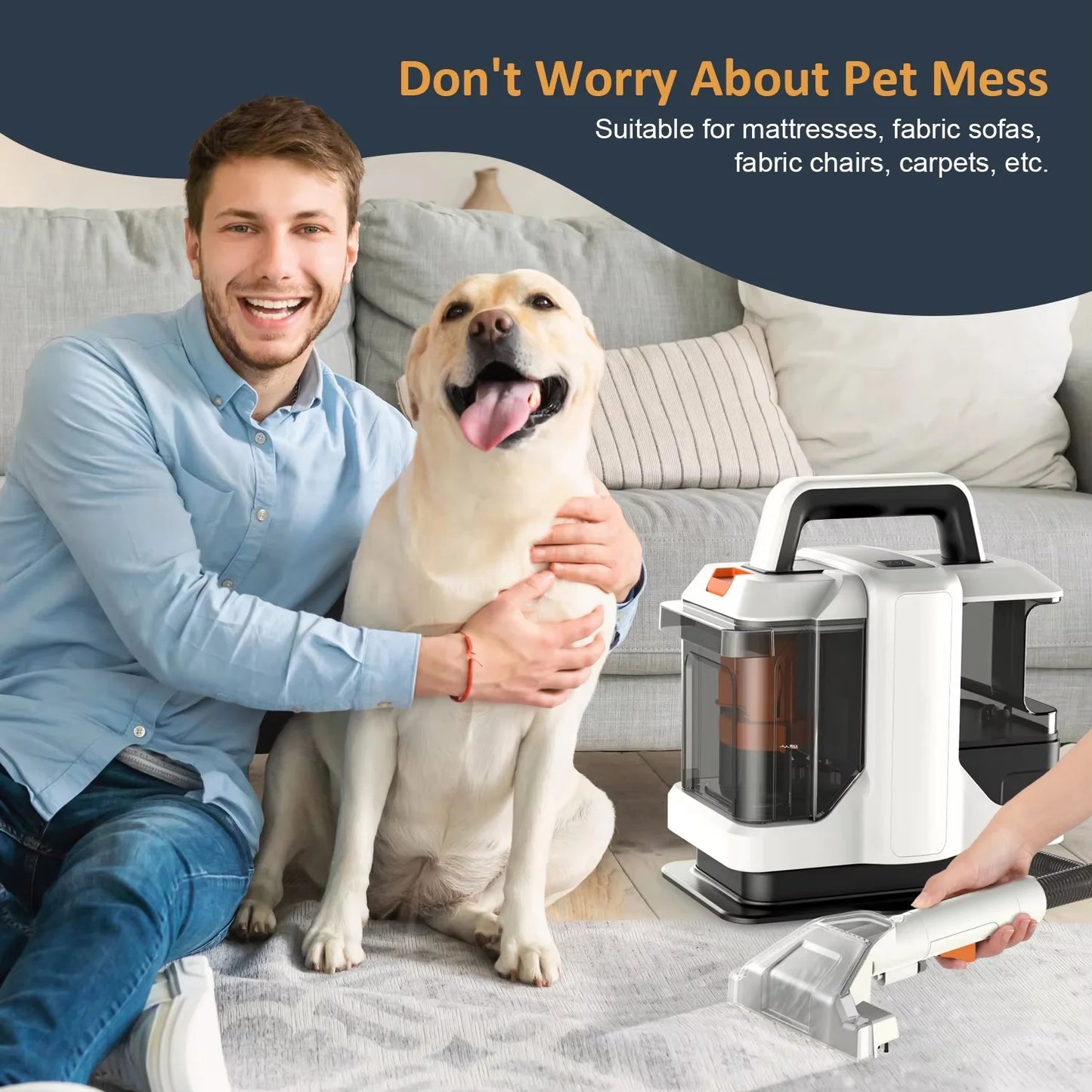 OMESER Spot Cleaner Vacuum Cleaner  Handheld Carpet Cleaner 15Kpa 450W/750W Spray Suction Integrated Machine Clean Machine