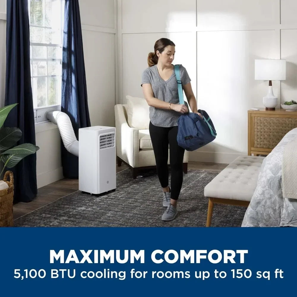 Portable Air Conditioner for Small Rooms up to 150 sq ft., 3-in-1 with Dehumidify, Fan and Auto Evaporation, Includ