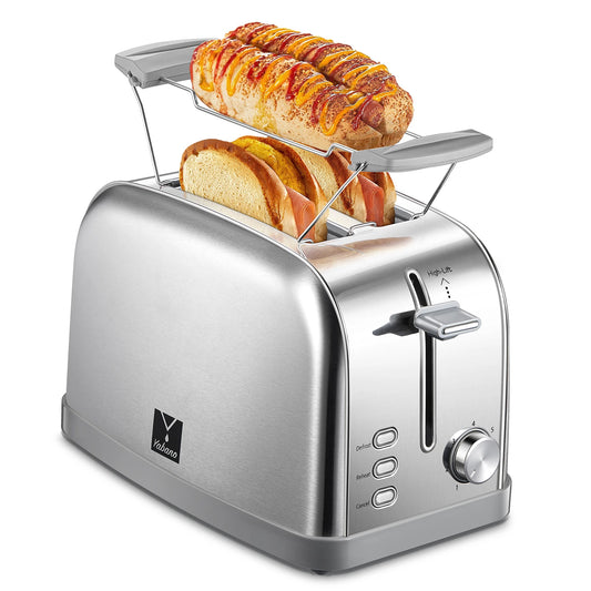 2 slice toaster, Retro Bagel Toaster Toaster with 7 Bread Shade Settings, 2 Extra Wide Slots, Defrost/Bagel/Cancel Function, Rem