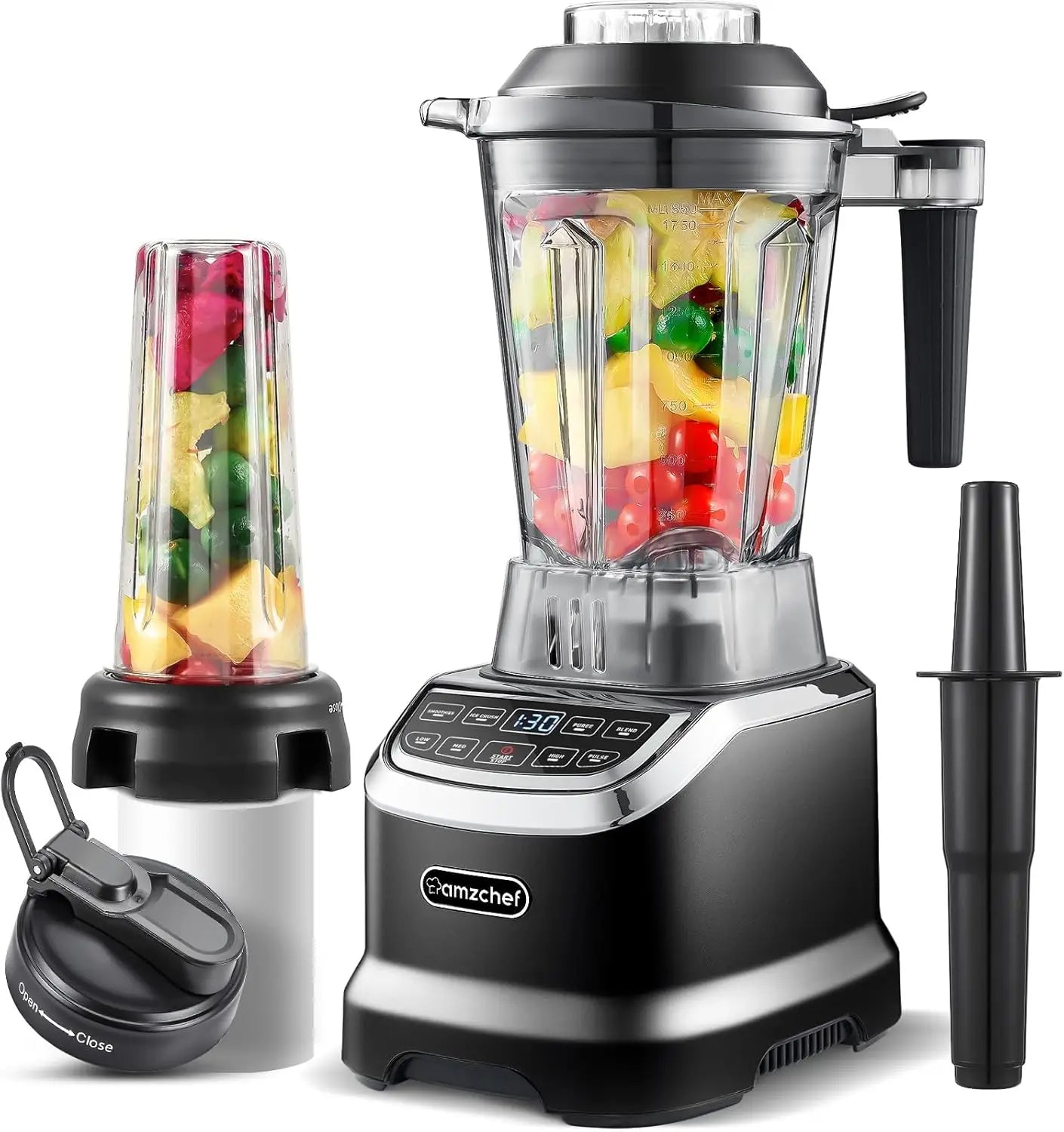 Professional Blenders for Kitchen, 1800 W Smoothie Blender with 2 Blend Way, 4 Functions and 3 Speeds, 63 oz Blender for Smoothi