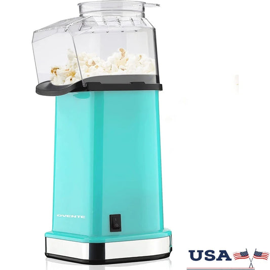 Hot Air Popcorn Maker 16-Cup Capacity Easy Clean Healthy Snack Turbine Design Detachable Measuring Cup Compact Kitchen Appliance